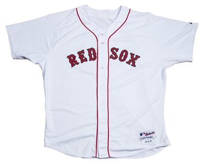 2007 Manny Ramirez Game Used Home White Boston Red Sox Jersey(MLB Authenticated/Steiner)